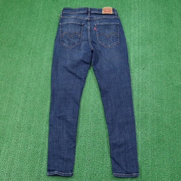 Levis 721 Jeans Womens 29 Blue High Rise Skinny Stretch Denim 28x27 Classic - Picture 4 of 9